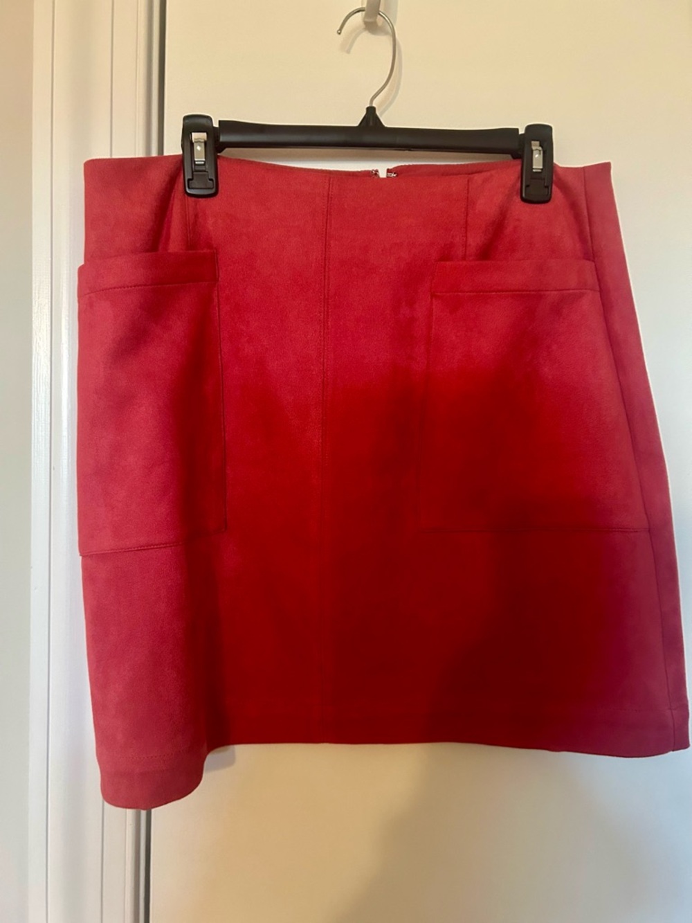 LOFT Hot Pink Suede Pocket Mini Skirt